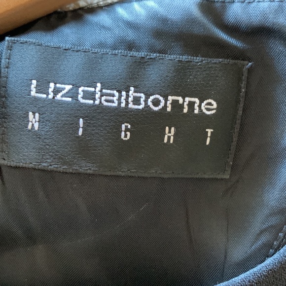 Liz Claiborne Night beaded sleeveless black gown - size 8 - Picture 6 of 8